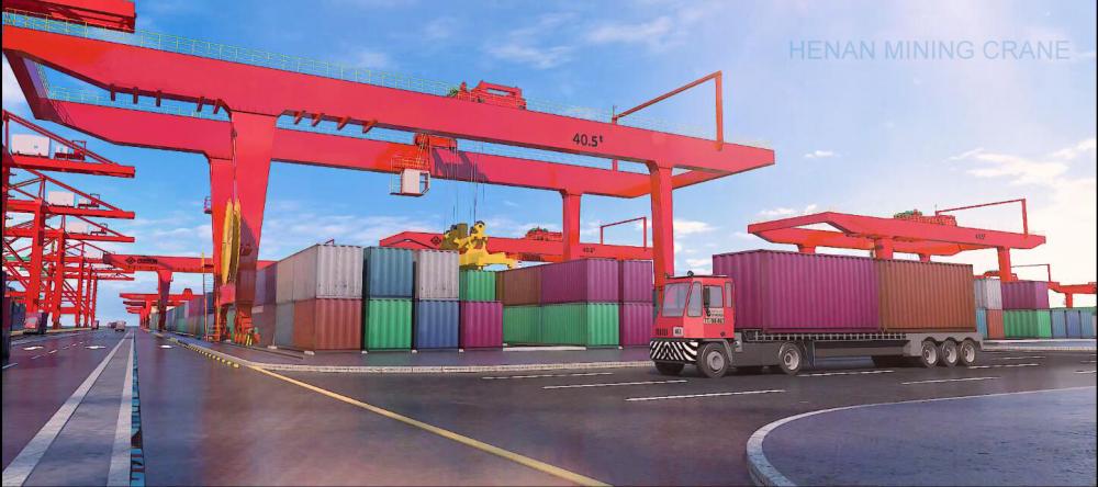 Railway type container lifting gantry crane