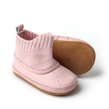 Pink Soft Sole Baby Boots