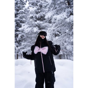 Women waterproof sweet single and double snowboard jacket