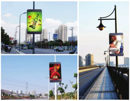 Wireless Street Light P4 LED Display Screen for Outdoor Lighting