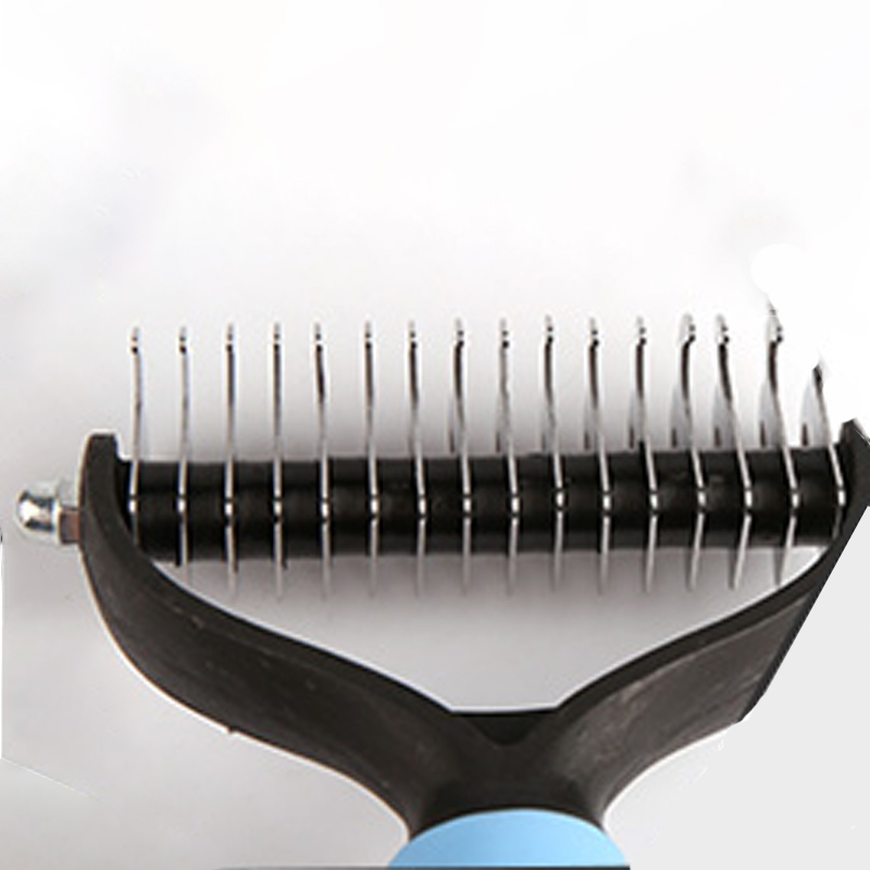 Double-sided Pet Cat Dog Comb Brush Professional Open Knot Rake Knife Pet Grooming Products Hair Fur Shedding Trimmer