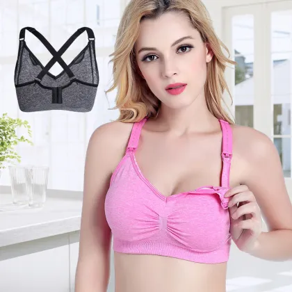 Wholesale Comfortable Seamless Lace Wireless Pregnant Women Nursing Bra