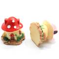 40mm Kawaii Mushroom House Piccola resina artigianale Fairy Garden Accessori Decor Part