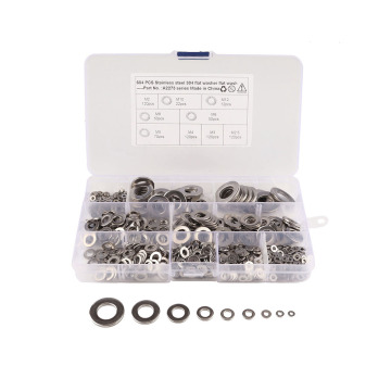BAJUTU 304 Stainless Steel Washer Ring Hardware Flat Washer Alloy Washer Metal Hardware Replacement Set With Screw Nut