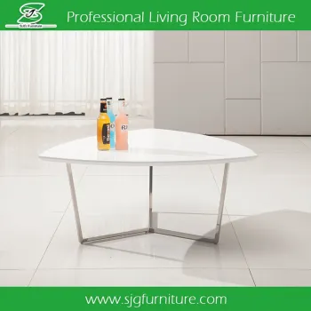 Modern Tripod Table White Side Table with 3 Legs