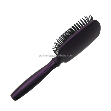 Boar Bristle and Nylon Paddle Brush with Plastic Handle for Curly Hair