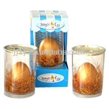 Magic Golden Eggs in Transparent Plastic Cans