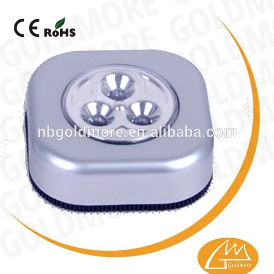 Goldmore1 3led square touch light led push lamp led tap light