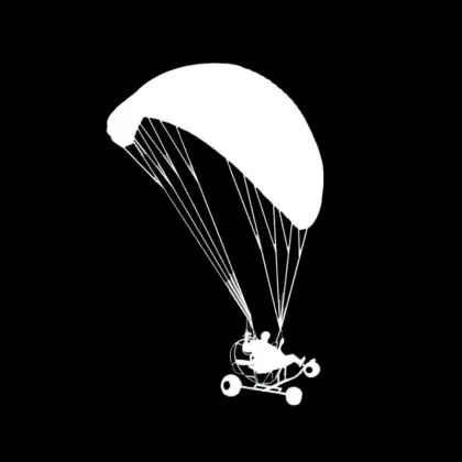 Dawasaru Powered Paragliding Car Sticker Waterproof Personalized Decal Laptop Truck Motorcycle Auto Accessories PVC,15cm*9cm