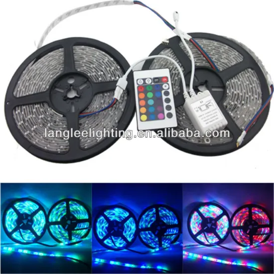 Waterproof 5M RGB 5050 SMD LED Strip Light 300LEDS + IR remote controller 24key