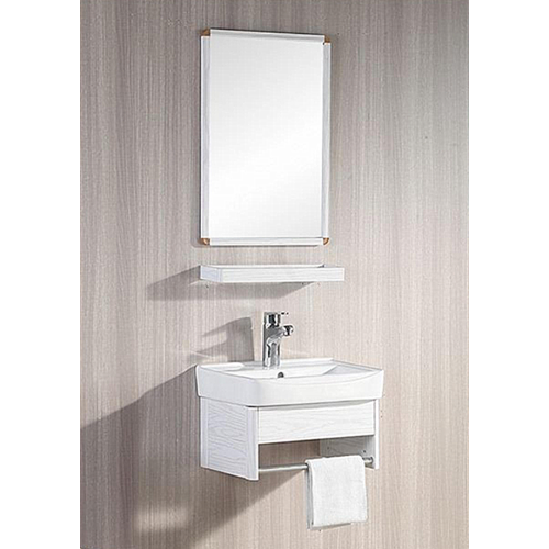 White Bathroom Corner Small Vanity Cabinet