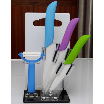Ceramic kitchen knife set, rapid processing boneless food and not easy to be oxidized
