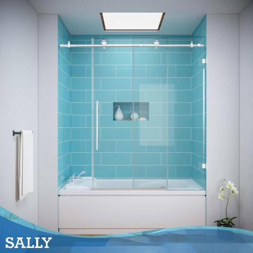 Bathtub Frameless Bypass Sliding Shower door