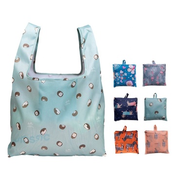 Eco-Friendly Ripstop Nylon Foldable Tote Shopping Bag with Custom Logo