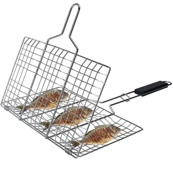 Portable Stainless Steel Grilled Chicken Rack for Fish and Barbecue