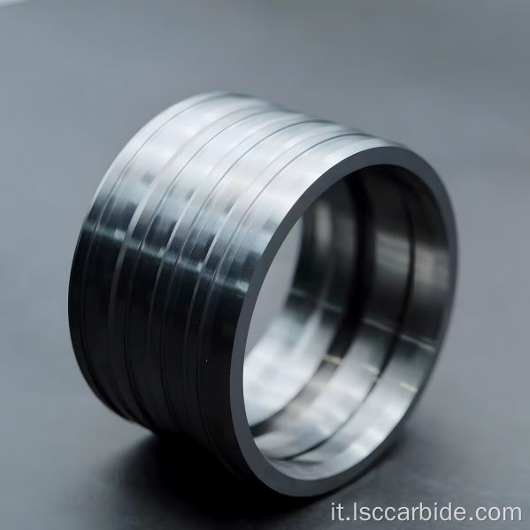 Anello di tenuta in carburo di tungsteno con scanalatura