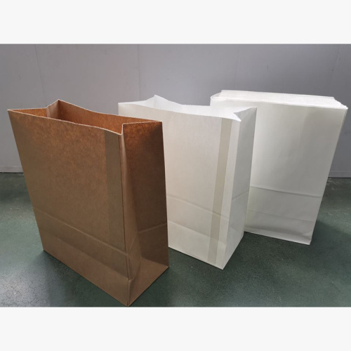 Semi Auto Square Bottom Environmental Protection Equipment Brown Kraft Paper High Quality Paper Bag Making Machine