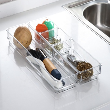 Organisateurs de tiroirs de cuisine empilables - 4 pcs de rangement en plastique pour animaux de compagnie