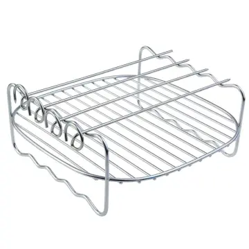 Stainless Steel Baking Tray Skewers Air Fryer BBQ Grill Rack