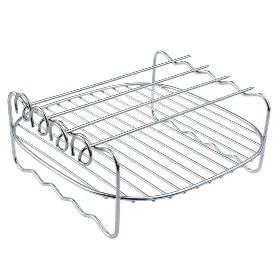 Stainless Steel Baking Tray Skewers Air Fryer BBQ Grill Rack