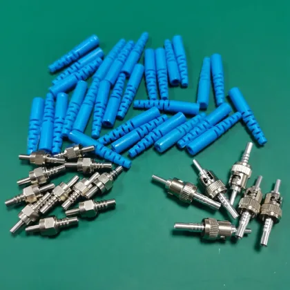 ST & SMA905 Sleeve Fiber Optic Sleeve with Plastic Fiber Protection Boots