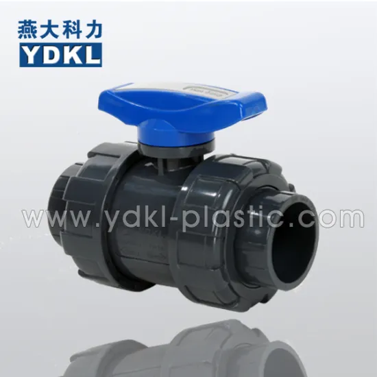 YDKL high quality double pvc true union ball valve