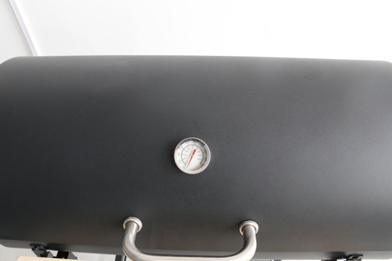 Outdoor Garden Trolley Barbecue Meat Barrel Drum Charcoal Bbq Smoker Grill With Side Table