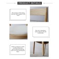 Silla de comedor con reposabrazos en madera de fresno y nogal