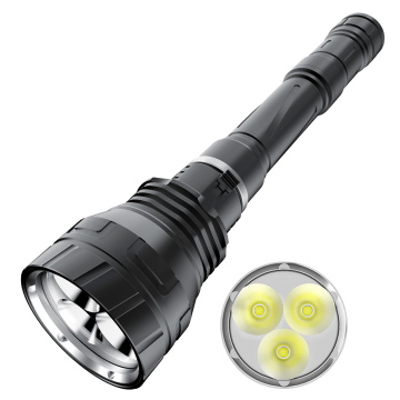 Lanterna de mergulho LED mais recente de LEDs - 3 LED XHP70.2 Luz branca, Ipx8 Tocha tática à prova d'água 26650 Lâmpada de mergulho