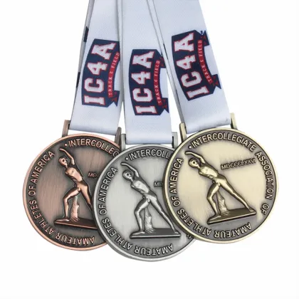International weightlifting competition trophy medals