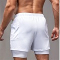 Short masculino de design de dupla camada