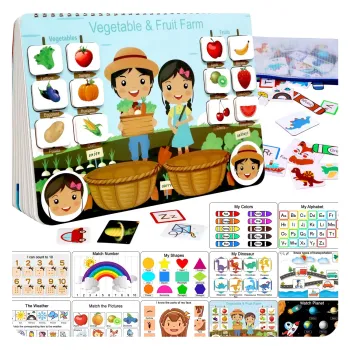 Preschool Activity Binder: 11 Themes of Educational Learning - Reusable Sticker Busy Book for Autism and General Education