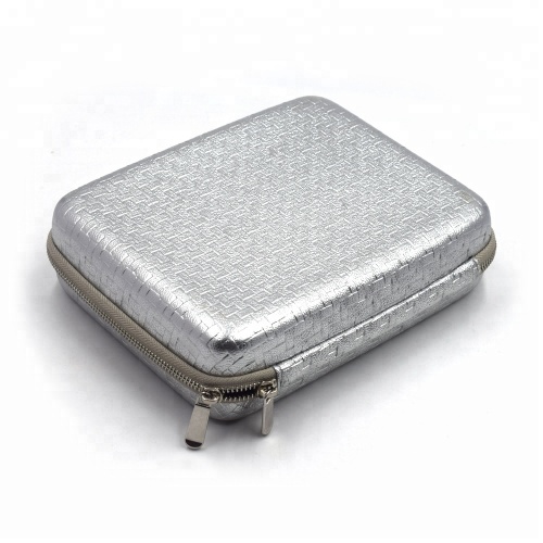 Shiny Grey Makeup Cosmetic Vanity EVA Case Box for Brush Set