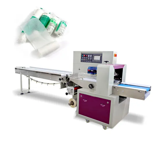 Factory Price Flow Medical Gauze Swab Bandage Packing Machine