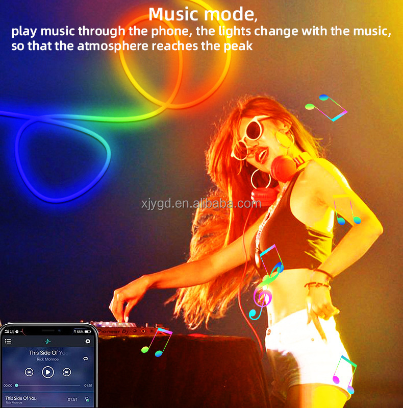 Tuya Rope Led Tuya Smart Rgbic Neon Rope Light Strip - Wifi Music Sync, Waterproof ...