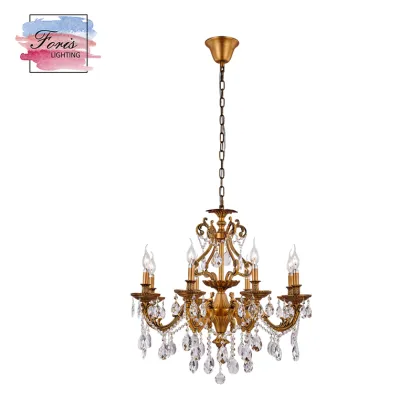 Antique Big Copper Rose Gold Murano Glass Crystal Chandelier for High Ceilings
