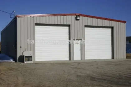 Construction steel building garage with roller doors