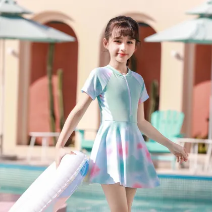 2024 Summer Girls' Swimsuits: Cute, Quick-Dry, Sports-Conservative, Sun Protection, Beach Wear