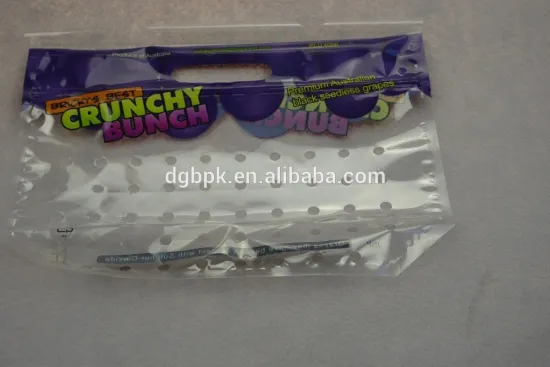 half clear window zip lock grape bags