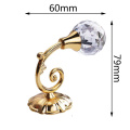 One Pair Large Metal Crystal Ball Curtain Hooks Tassel Wall Tie Back Storage Hanger Holder Home Cutain Accessory 60 x 79mm