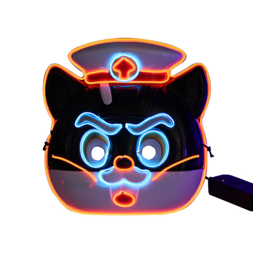 ماسک مهمانی پلیس گربه کارتونی LED Light Up
