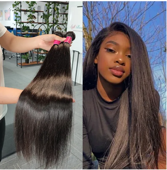 Wholesale 100% Human Hair Bundles Weave 10A Grade , Virgin Full Cutile Aligned Hair Extensions