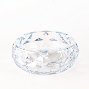 Wholesale Round Glass Ashtray with Crystal Pattern