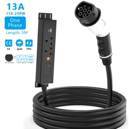 UK KIA EV Type2 13A Discharger Cable for Electric Cars