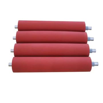 Rubber roller for stamping machine