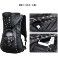 3D stéréo crâne sac à dos rivet punk sac à dos noir metal