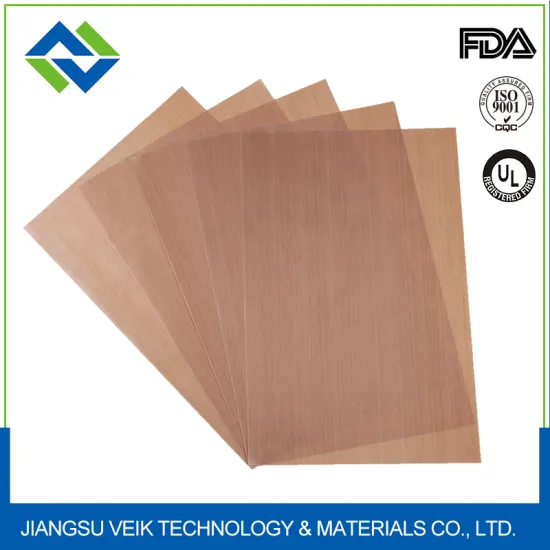 Brown color heat resistant non stick teflon fabric
