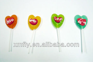 Multi-colored heart shape stick cartoon Jelly pop halal candy