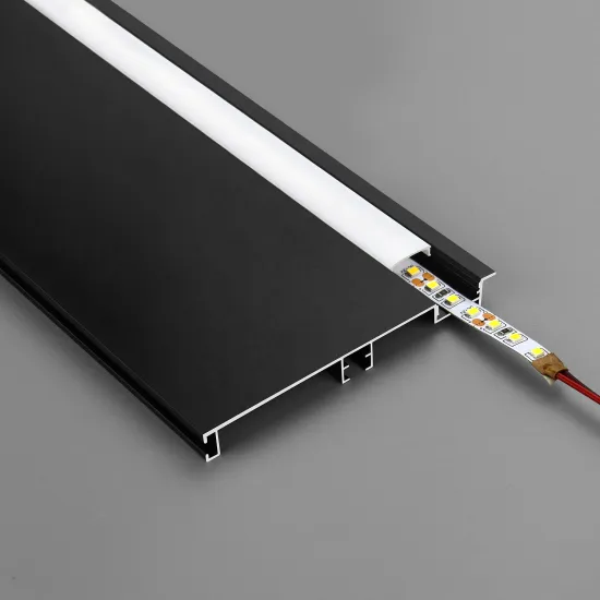 Black Grain Sandblasted Aluminum Alloy LED Skirting Line Corner Bead for Walls