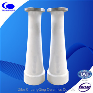 wear resistant alumina ceramic cone tube for pulp plant